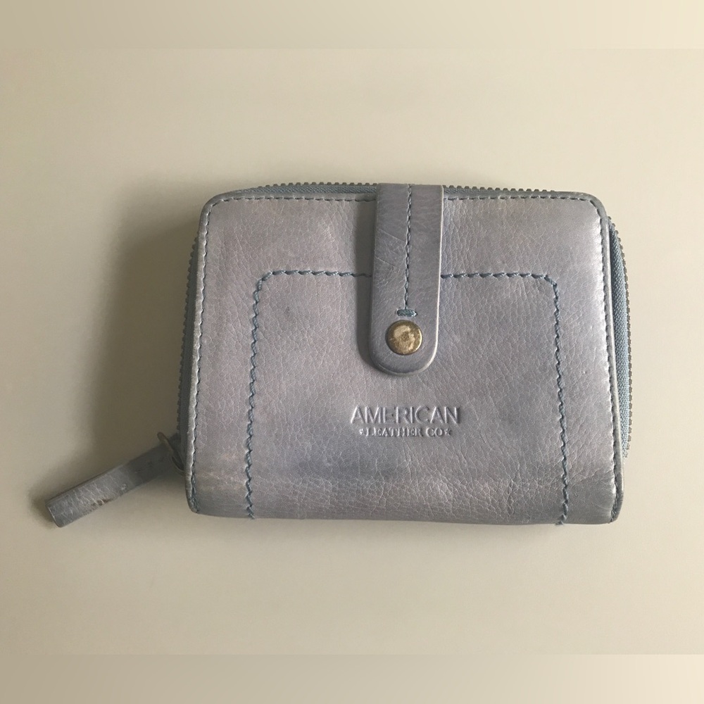 American Leather Co. - Colorado Wallet -Ocean Blue Smooth